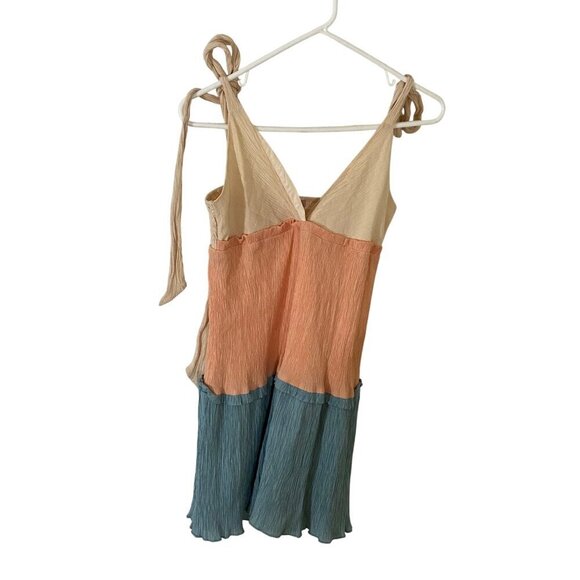 Skylar Rose Women's Color Block Tie Shoulder Colorful Sundress - Medium - Picture 1 of 13